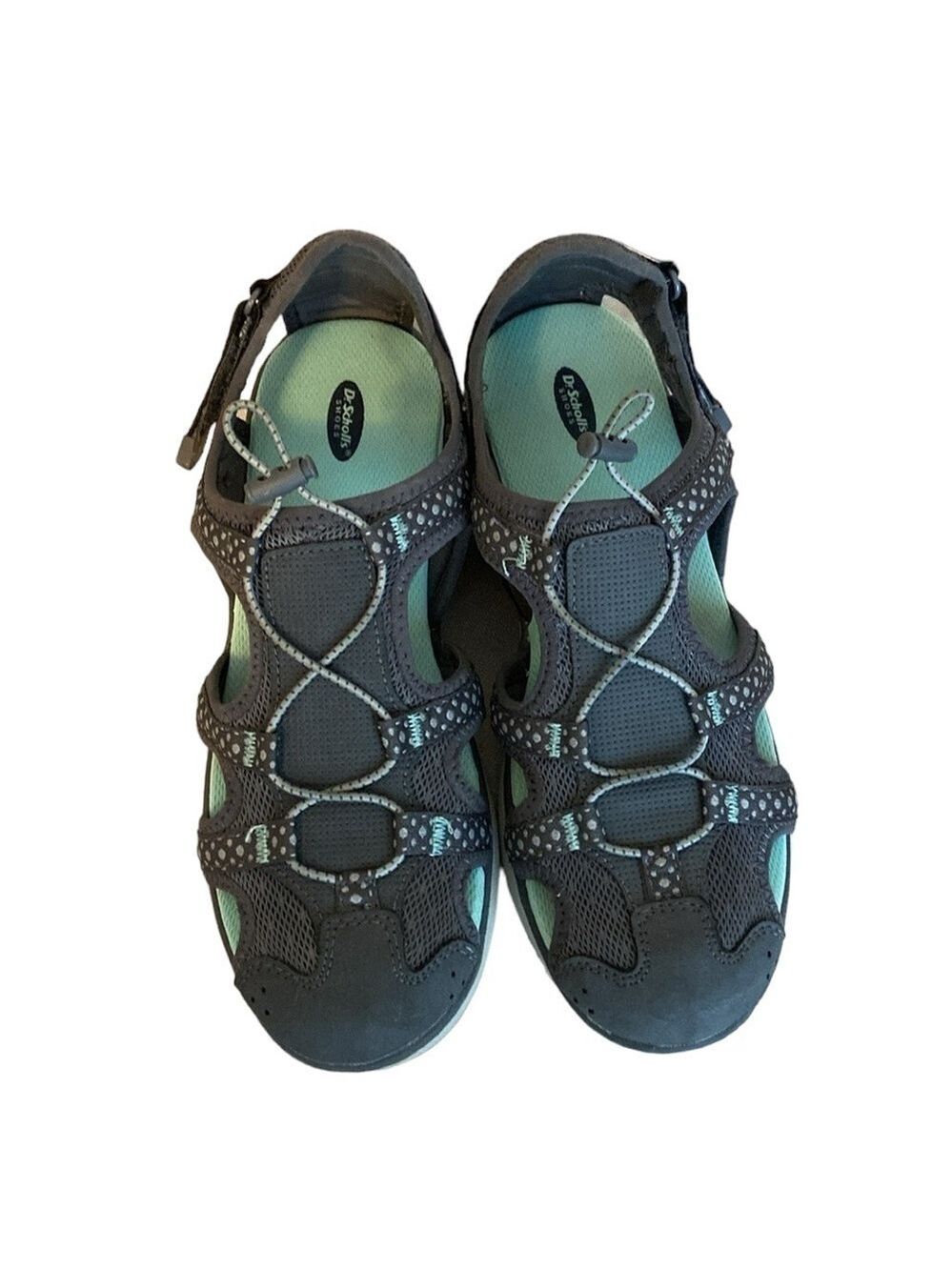 Dr. Scholl’s Cancun Fisherman Sandals Gray & Mint Green Size 7 - Picture 3 of 7